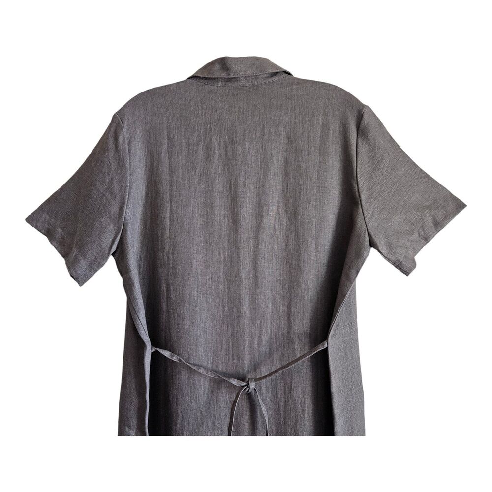 Nordstrom Brown Button-Front Midi Shirt Dress - Picture 7 of 8